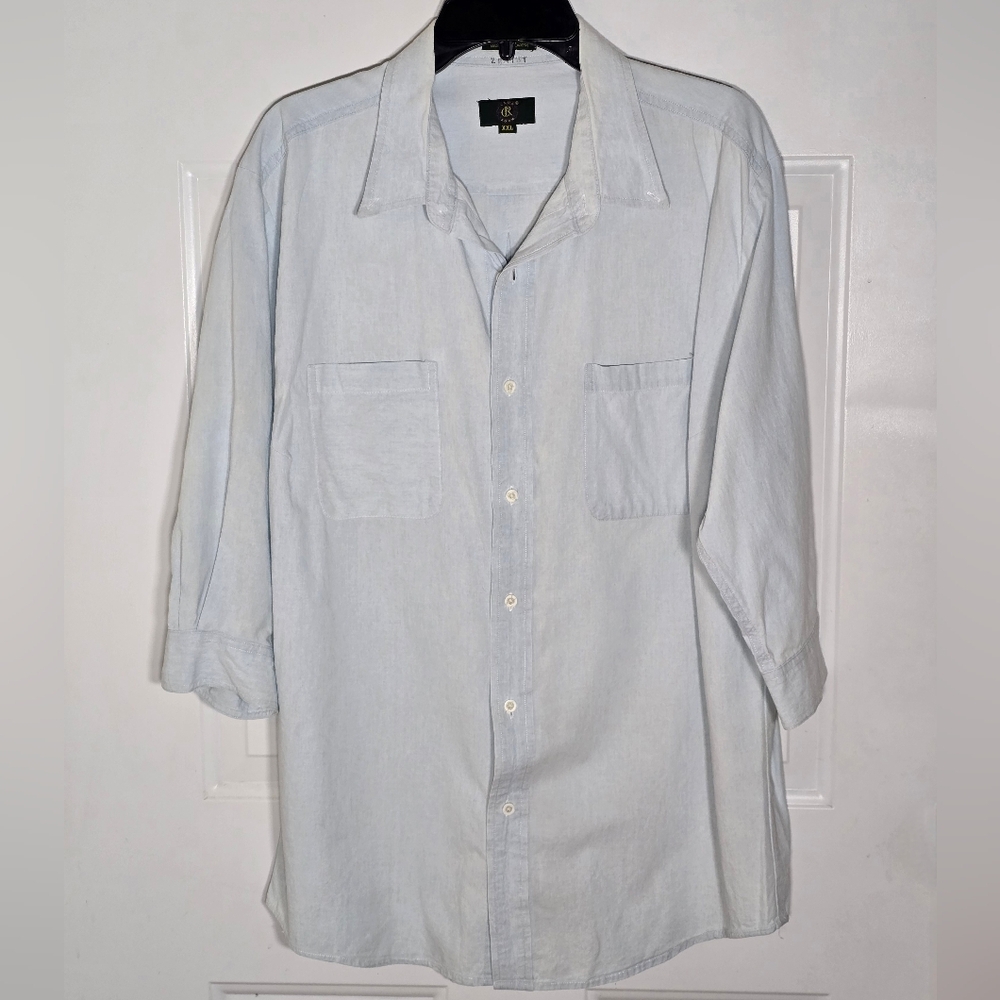 Club Room Light Blue Collared Button Shirt XXL